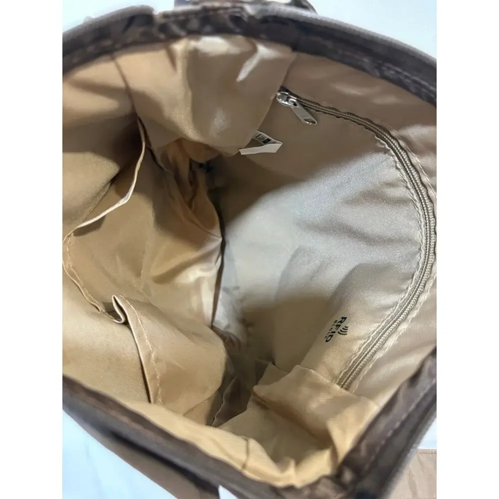EUC Brown Peak Crossbody Purse Travel Lightweight Compact Bag